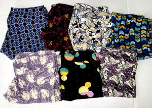 Lot of 7 LuLaRoe Leggings Disney / Geometric Workout Women's Tall and Curvy - Picture 1 of 5