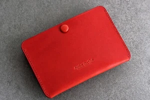 Atelier Du Cuir  Simplet "SNAP"  card case/holder Buttero red - Picture 1 of 15