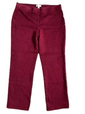 Pantalones de chándal Liz Claiborne clásicos talla XL (38x29) granate elásticos rectos Foto 1 de 4