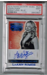 2014 Panini Country Music LeANN Rimes Signatures PSA 9  #177/299