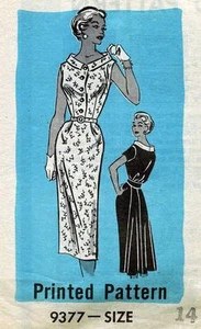 Años 50 De Colección Orden por Correo Marian Martin Misses Vestido Patrón 9377 Talla 14 Sin Cortar - Imagen 1 de 1
