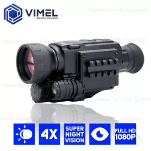Night Vision Monocular Camera 1080P Optical Zoom 4X Hand Held Portable - Picture 1 of 6