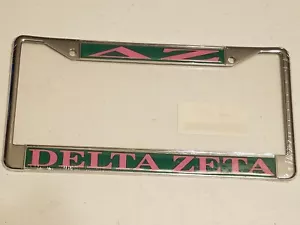 DELTA ZETA Aluminum License Plate Frame - Picture 1 of 2