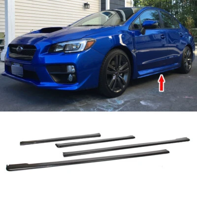 Unpainted For Subaru WRX STI 4th Sedan Side Skirts Cover 2015-2019 Body Kit - Imagem 1 de 4