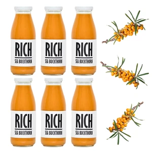 Rich Sea Buckthorn Juice, 100% Fruit-Based, 6 x 240ML - Picture 1 of 1