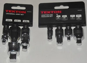 NEW: Tekton: Universal Joint & Adapter and Reducer sets 1/4'' & 3/8'' & 1/2'' - Picture 1 of 1