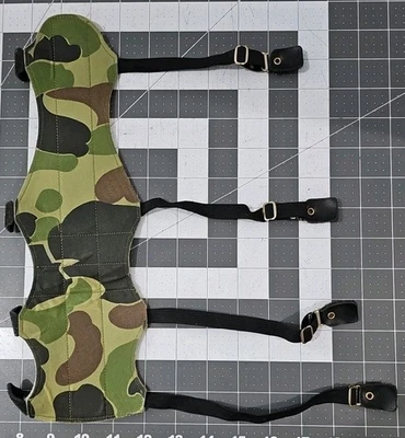 Vintage Hunting Archery Full Arm Guard M1942 Camo Leather Adjustable 4 Straps  - Image 1 of 4