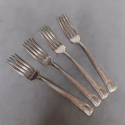 Tenedores de cena Sears Fashion Diplomat 1941 4 chapados en plata 7 1/8" Foto 1 de 4