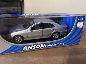 ANSON Mercedes Benz C-Class 1:18 scale DieCast Blue Sedan New - Picture 1 of 3