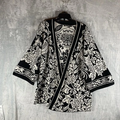 Peruvian Connection Women's Cardigan Kimono Open Front Floral Pina Cotton XL - Image 1 of 4