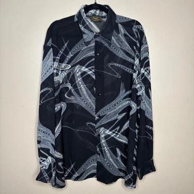 Vintage Monzini Collection Mens Sz Large Button Down Shirt Long Sleeve - Image 1 of 4