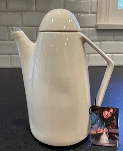 NUOVA TEIERA MCM MINIMALISTA CERAMICA CREMA CAFFETTIERA CLAUDIA SHURIDE JAPAN 1980 - Foto 1 di 8