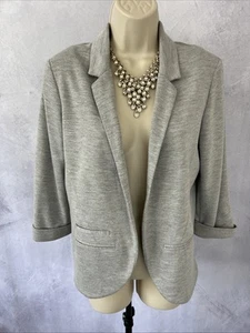Topshop Blazer UK 10 Grey 3/4 Sleeve V Neck Party Evening Cocktail Occasion - Picture 1 of 15