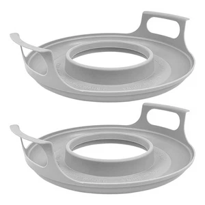 2er-Pack Mikrowellenschalenhalter mit Griffen - Mikrowellenkühlteller, Mikr5504 - Bild 1 von 6