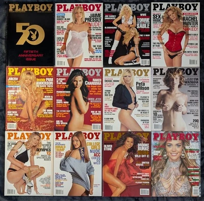 PLAYBOY Magazine 2004 - Full Year 12 Issues w/Centerfolds & Celebrities - NM - Imagem 1 de 4