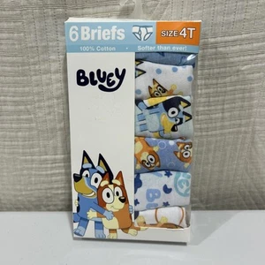 Bluey Boys Briefs 6 Pack Underwear 100% Cotton Size 4T - Picture 1 of 4