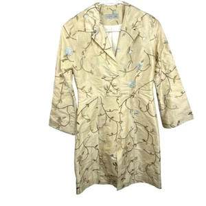 Zoe LTD Silk Embroidered Floral Light Coat Size Kids 14 - Picture 1 of 7