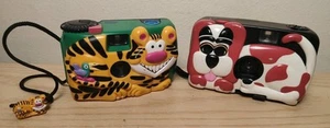 2x Vintage 90’s Neuheit Kinder Tiger Hund Kamera 35mm - gebrauchte Stiefel - Bild 1 von 12