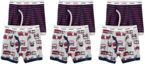 6 Carter's Little Boy 2-Pack ea Boxer briefs Underwear tag-free RN35623 Size 6/7 - Picture 1 of 2