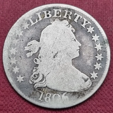 1806 Draped Bust Quarter 25c Better Grade #55781 Cover