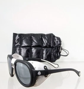 Brand New Authentic Moncler Sunglasses ML 0090 02D Black & White 55mm Frame - Picture 1 of 5