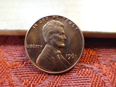 1961 Uncirculated Lincoln Penny Cent 1c - Free S&H USA - Image 1 of 2