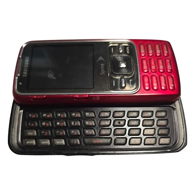 Samsung Rant SPH-M540 - Red and Black ( Sprint ) Rare Cellular Slider Phone - Image 1 of 4