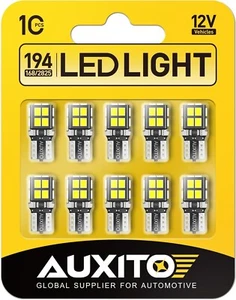 AUXITO 194 LED Bulb 6000K White 168 2825 W5W T10Wedge 14-SMD Interior Car Bulbs - Picture 1 of 9