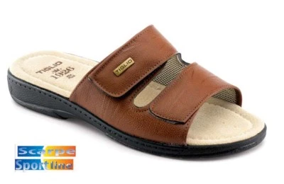 TIGLIO 802 GRIGIO  MARRONE PANTOFOLE CIABATTE UOMO A 1  STRAPPO - Image 1 of 4