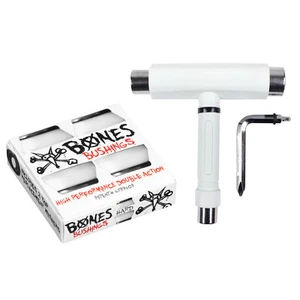 Bones Skateboard Bushings Hardcore White 96A With Krown T-Tool - Picture 1 of 3