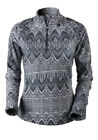 Obermeyer Siena  Fleece 1/4 Zip Women's Pullover Sweater Gray  Ebony Artisan M