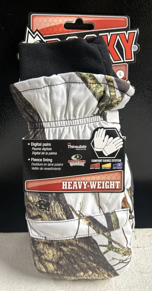 Rocky Pro Hunter Mossy Oak Winter Thinsulate Heavy Weight Fleece Lined Gloves L - Image 1 of 4