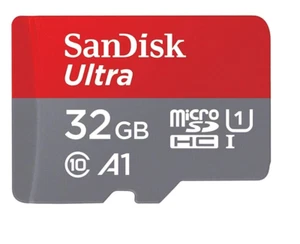 Karta pamięci SanDisk Ultra microSDHC + adapter SD, 100 MB/s, SDSQUAR-032G-GN6MA - Zdjęcie 1 z 5
