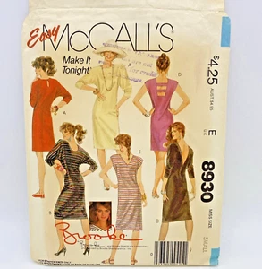 Easy McCall's 8930 Miss 10 Uncut Brooke Shields dresses pattern 1984 Uncut - Picture 1 of 4