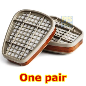 1 Pair 3M 6051 A1 organic gases & vapours filter for 6000 respirator *Freepost* - Picture 1 of 1