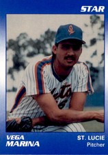 1990 St. Lucie Mets Star #14 Vega Marina Arecibo Puerto Rico PR Baseball Card