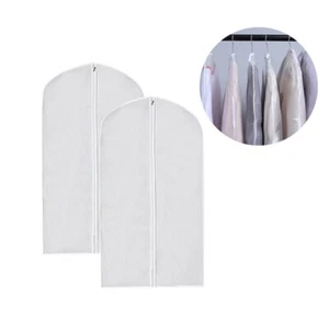 6 Pcs Clear Garment Full Zipper Bags Closet Storage Clothes Suit - Picture 1 of 12