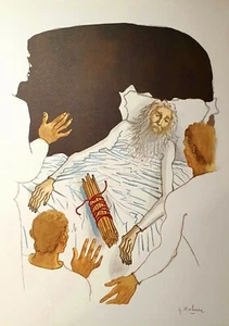 *ROHNER *LITHO*ORIGINALE*SIGNÉE*1966*SES ENFANTS*ART*LA FONTAINE*MUSEE*RARE* - Foto 1 di 8