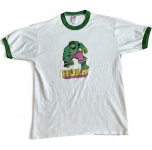 Vintage Marvel Comics Hulk Ringer Tee Shirt Men’s Size Large Y2K 2000 T-Shirt - Picture 1 of 7
