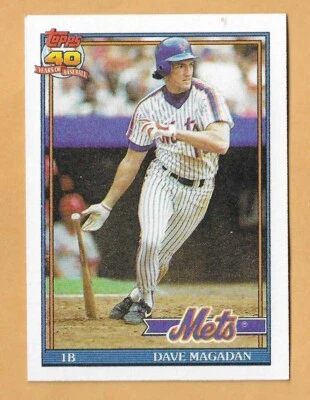 DAVE MADAGAN NEW YORK METS #480 - TOPPS NM-MT 1991 - Image 1 of 2