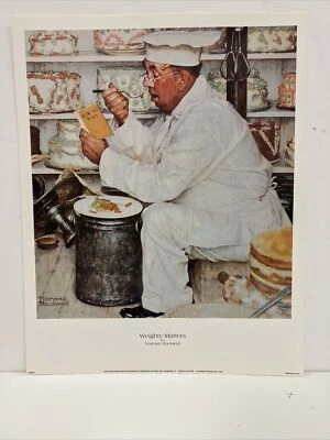 Norman Rockwell, Weighty Matters, Collectibles, Vintage, prints wall art posters - Image 1 of 4
