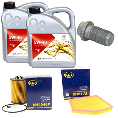 Motoröl Filter Set 5W-40 8 Liter + Ölablassschraube für BMW 5er 550i 6er 650i  - Bild 1 von 4