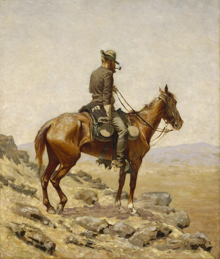 The Lookout | Frederic Remington | 1887 Wild West Cowboy General Custer Print - Image 1 of 1