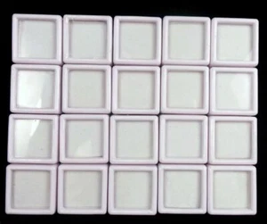 Wholesale Gem Display multi size white plastic box Storage for Gemstones/Diamond - Picture 1 of 6