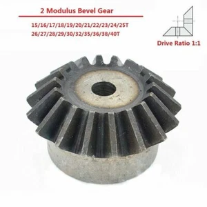 2 Modulus 15/16/17/18-40T Umbrella Tooth 90° 1:1 Pairing 45# Steel Bevel Gear - Picture 1 of 6