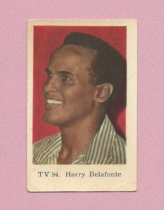 1962 Dutch Gum Card TV #94 Harry Belafonte
