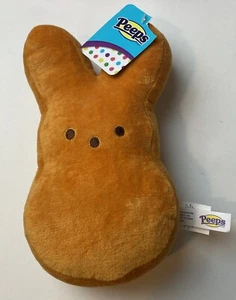 Peeps Brand Easter Orange Bunny Plush 8 inch New - Picture 1 of 7