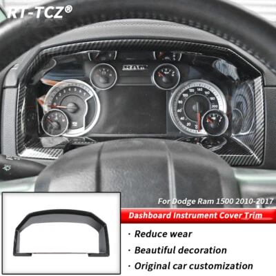 Console Dashboard Panel Trim Decor Frame For Dodge Ram 1500 2010-17 Carbon Fiber - Imagem 1 de 4