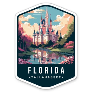 Florida State Badge Travel Vinyl Sticker - for Water Bottle Phone Car Laptop - Picture 1 of 1