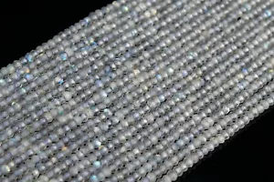 3x2 mm Echte Natürliche Transparent Labradorit Klasse AA Facettierte Rondelle Perlen 15 Zoll - Bild 1 von 4